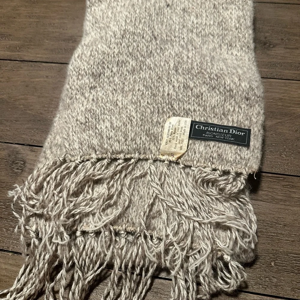 Christian Dior Wool Knit Scarf